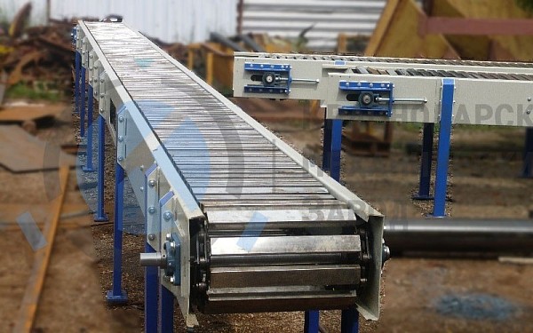 Производство Пластинчатый конвейер ПЛ для металлических и стальных заготовок